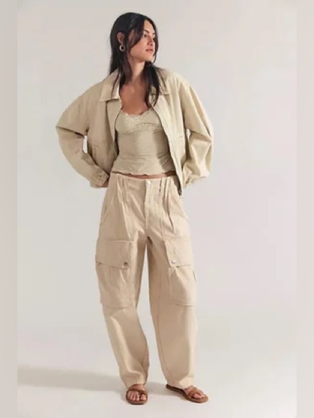 NWT! FP Free People Brentwood Slouchy Cargo Pants Sz 2 & 4